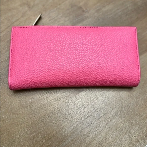 Great Condition Anne Klein Vibrant Hot Pink Wallet - Picture 5 of 6